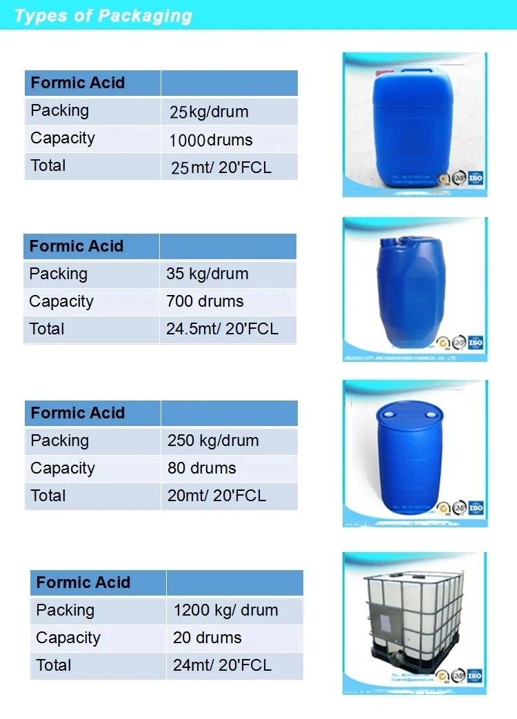 Formic Acid 85 Industrial Grade Bulk Industry Grade Formic Acid Liquid