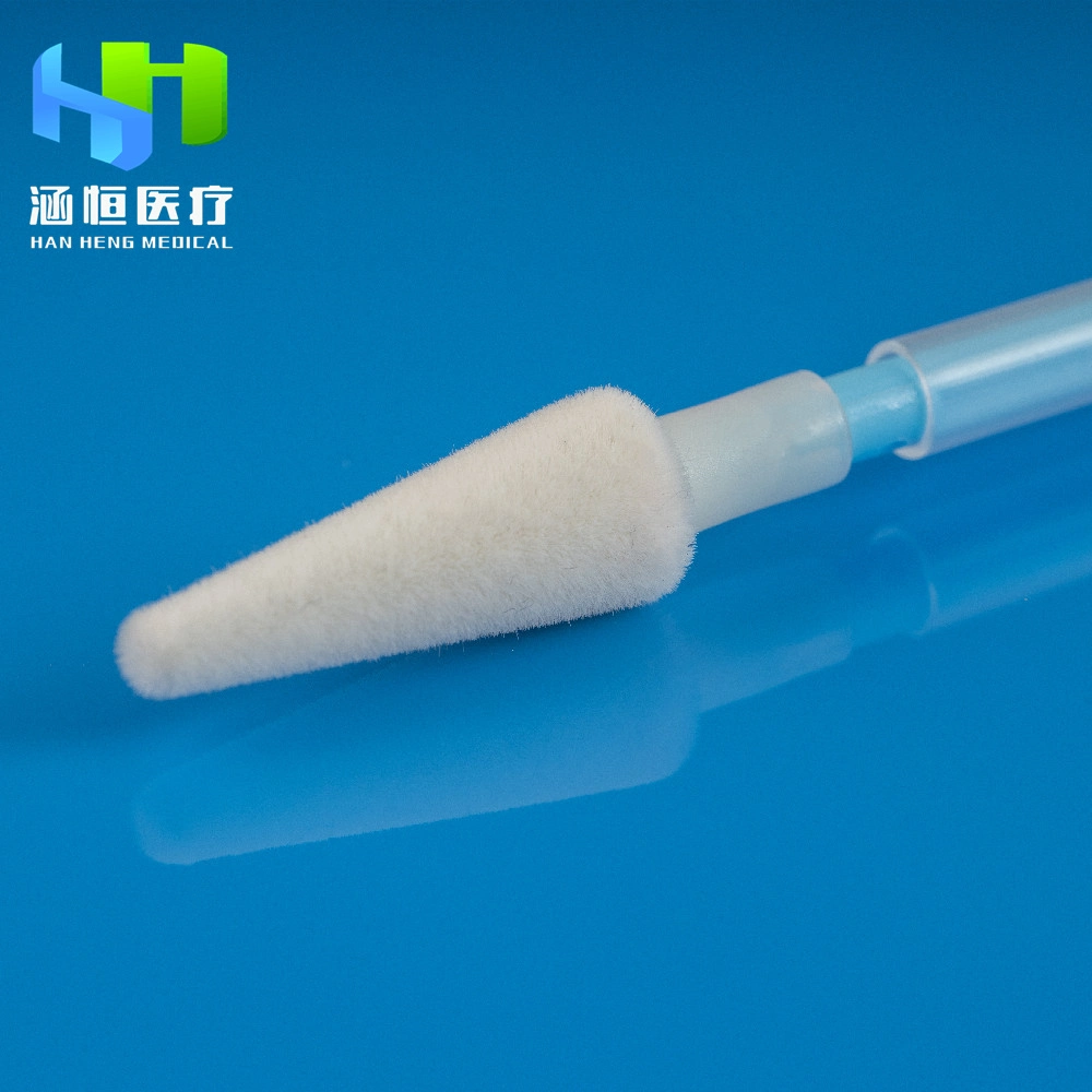 Sterile Disposable Gynecological Hpv Specimen Collection Vaginal Flocked Nylon Swab Cytology Collection Swab CE FDA ISO13485 FSC