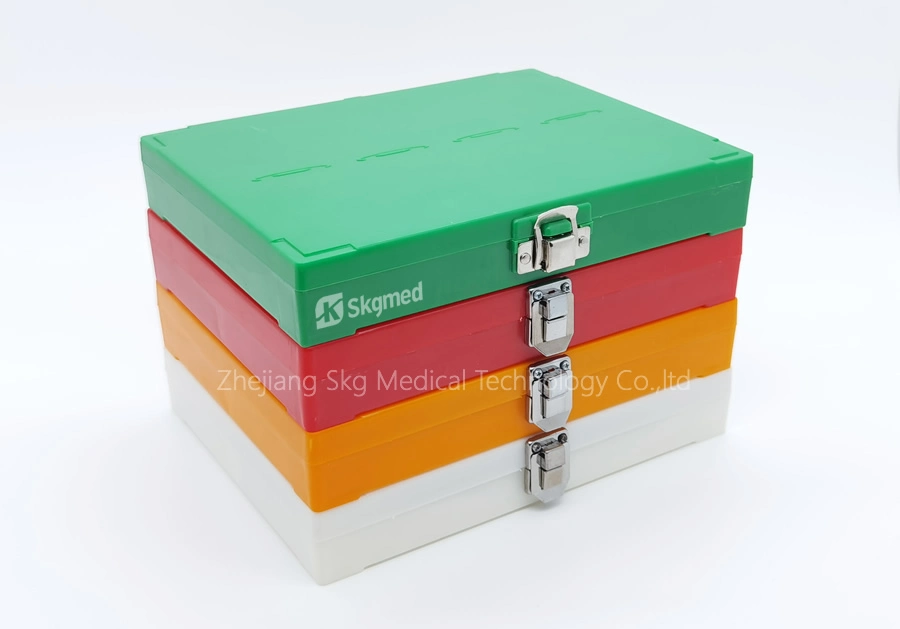 Microscope Slide Storage Box 100 Place with Metal Lock Laboratory Use